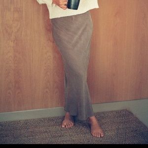 Ozma GRACE SLIP SKIRT(Japanese Cupro) 90's Grey size S